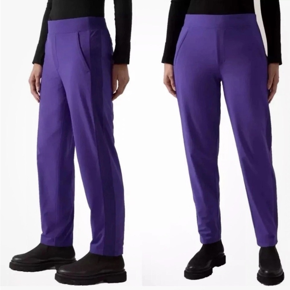Athleta Brooklyn Lined Mid Rise Ankle Pants Purple Womens Size 4 Athletic